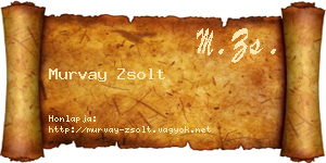 Murvay Zsolt névjegykártya